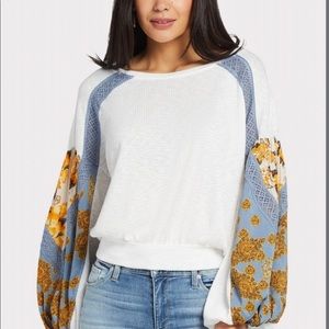 NWT Free People Blouse Ivory Multi | size Small